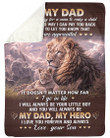 You'Ll Always Be My Hero Son To Dad Lion Fleece Blanket Sherpa Blanket
