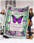 Butterfly To My Daughter You Will Always Be Cl26110149Mdf Sherpa Fleece Blanket