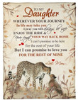 Leopard To My Daughter Never Forget Your Way Back Home Clm2412378S Sherpa Fleece Blanket