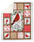 Cardinal Bird I'M Always With You Fleece Blanket