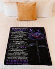 Luxury Rose Love You With My Whole Heart To Wife Fleece Blanket