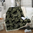 Poodle Camo Gs-Cl-Dt1001 Fleece Blanket