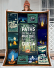 Camping Of All The Paths You Take Fleece Blanket