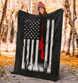 
	Deer Hunting Fleece Blanket - American Flag Blanket - Gift For Family, Friend