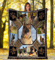 German Shepherd Dog Paw Gs-Cl-Ld0106 Fleece Blanket
