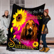 Custom Blanket Basset Hound Face My Sunshine Blanket - Fleece Blanket