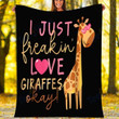 Custom Blanket Giraffes Blanket - Perfect Gift For Son - Fleece Blanket