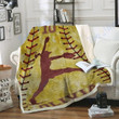 Custom Blankets Softball Personalized Blanket 2 - Perfect Gift For Son - Fleece Blanket