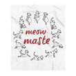Meow-Maste Cat Lover Gift Meowy Cats Owner Doing Yoga - Premium Fleece Blanket