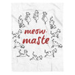 Meow-Maste Cat Lover Gift Meowy Cats Owner Doing Yoga - Premium Fleece Blanket