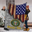 Custom Blanket U.S Army Flag Blanket - Fleece Blanket