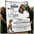 Dinosaur Mom And Son Clh0212034F Sherpa Fleece Blanket