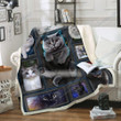 Ollie Black Cat Pocket Gs-Cl-Ml1003 Fleece Blanket