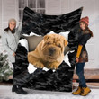 Shar Pei Dog Gs-Cl-Dt1003 Fleece Blanket