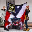 Custom Blanket Rottweiler Dog Flag Blanket - Fleece Blanket