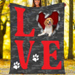 Customs Blanket Beagle Dog Blanket - Valentines Day Gifts - Fleece Blanket