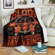 Native American Blood Runs Through My Veins Gs-Cl-Dt0304 Fleece Blanket