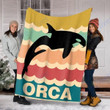 Customs Blanket Orca Killer Whale Blanket - Perfect Gift For Fans - Fleece Blanket