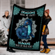 Customs Blanket Dragon Make My Happy Blanket - Fleece Blanket