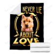Customs Blanket Norwich Terrier Never Lie Dog Blanket - Fleece Blanket