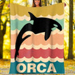 Customs Blanket Orca Killer Whale Blanket - Perfect Gift For Fans - Fleece Blanket