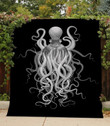 Octopus Hologram Ghost Black White Summer Quilt Blanket