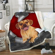 Customs Blanket Puggle Dog Blanket - Fleece Blanket