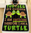 Custom Blanket I Am A Turtle Blanket - Fleece Blanket
