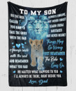 To My Son Fleece Blanket - The Ride Goes On - Sentimental Gift For Son, Gift For Son From Dad, Christmas Gift For Son, Blanket With Quotes