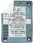Love You To The Moon And Back Lovely Message From Mamaw Gifts For Granddaughters Fleece Blanket
