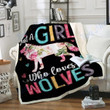 Custom Blanket Wolf Blanket - Perfect Gift For Girl - Fleece Blanket