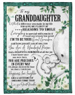 Elephant Lovely Message From Great Grandma Gifts For Granddaughters Fleece Blanket