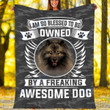 Customs Blanket Keeshond Dog Blanket - Fleece Blanket