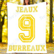 Customs Blanket Louisiana Jeaux Joe Burreaux Football Blanket - Fleece Blanket