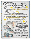 Elephant Lovely Message From Grammy Gifts For Granddaughters Fleece Blanket
