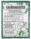 Elephant Lovely Message From Grammy Gifts For Granddaughters Fleece Blanket