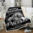 Custom Blanket Being Grandpa Is An Honor Blanket - Perfect Gift For Dad - Fleece Blanket