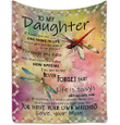 Personalized Dragonfly To My Daughter From Mom You Are Special To Me Customized Sherpa Fleece Blanket Gifts For Birthday Christmas