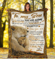 Personalized Lion To My Son Fleece Blanket From Mom I Am Always Right There In Your Heart Great Customized Blanket Gifts For Birthday Christmas Thanksgiving