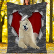 Customs Blanket Samoyed Dog Blanket - Fleece Blanket