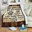 Dog And Figure Staking Sherpa Fleece Blanket Idht Bubl