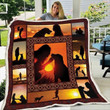 Cute Dog And Girl Sherpa Fleece Blanket Icpr Bubl
