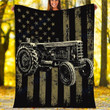 Custom Blanket Tractor Farm Blanket - Fleece Blanket
