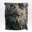 Wolf Warrior By Sunima Art Printed Fleece Blanket