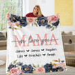 Mama We Love You Name Custom Text Gifts For Mom Printed Fleece Blanket