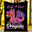 Custom Blanket Dragons Blanket - Perfect Gift For Girl - Fleece Blanket