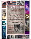 Wolf To My Husband Love You The Most Fleece Blanket
