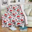 Xmas Quilt Skull And Candy White Premium Quilt Blanket Size Throw, Twin, Queen, King, Super King