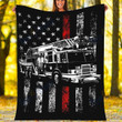 Custom Blanket Fireman Blanket - Perfect Gift For Dad - Fleece Blanket