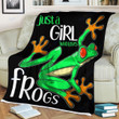 Custom Blanket Frogs Blanket - Perfect Gift For Girls - Fleece Blanket